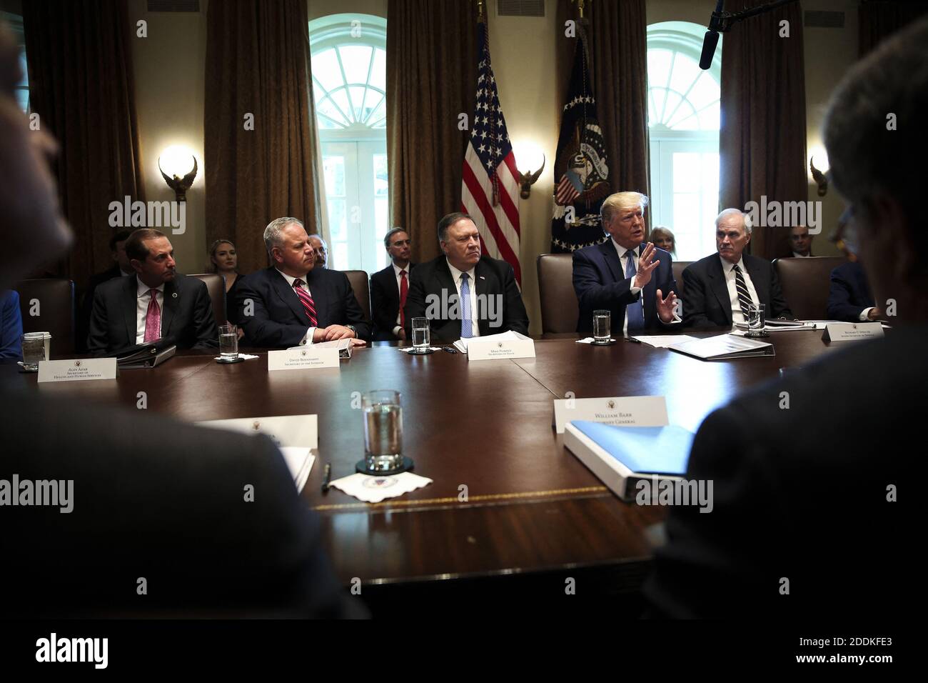 President Donald Trump speaks during a Cabinet Meeting in the Cabinet ...
