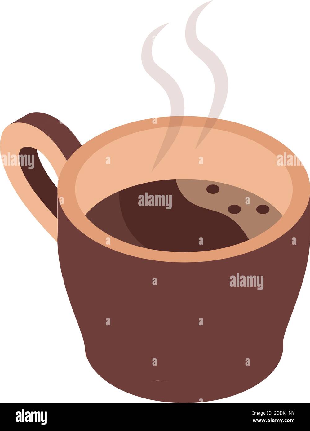 hot coffee cup brewing isometric icon design vector illustration Stock Vector