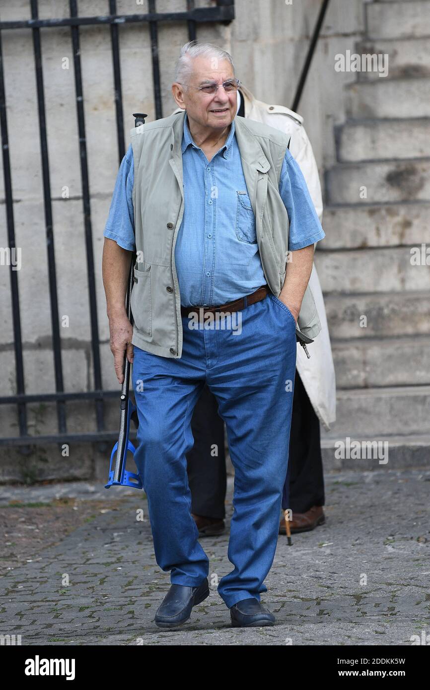 Henri Guybet attending the funeral ceremony of French director Jean-Pierre Mocky, (who died at 90 on Aug 8) at Saint-Sulpice church in Paris, France on August 12, 2019. Photo by ABACAPRESS.COM Stock Photo