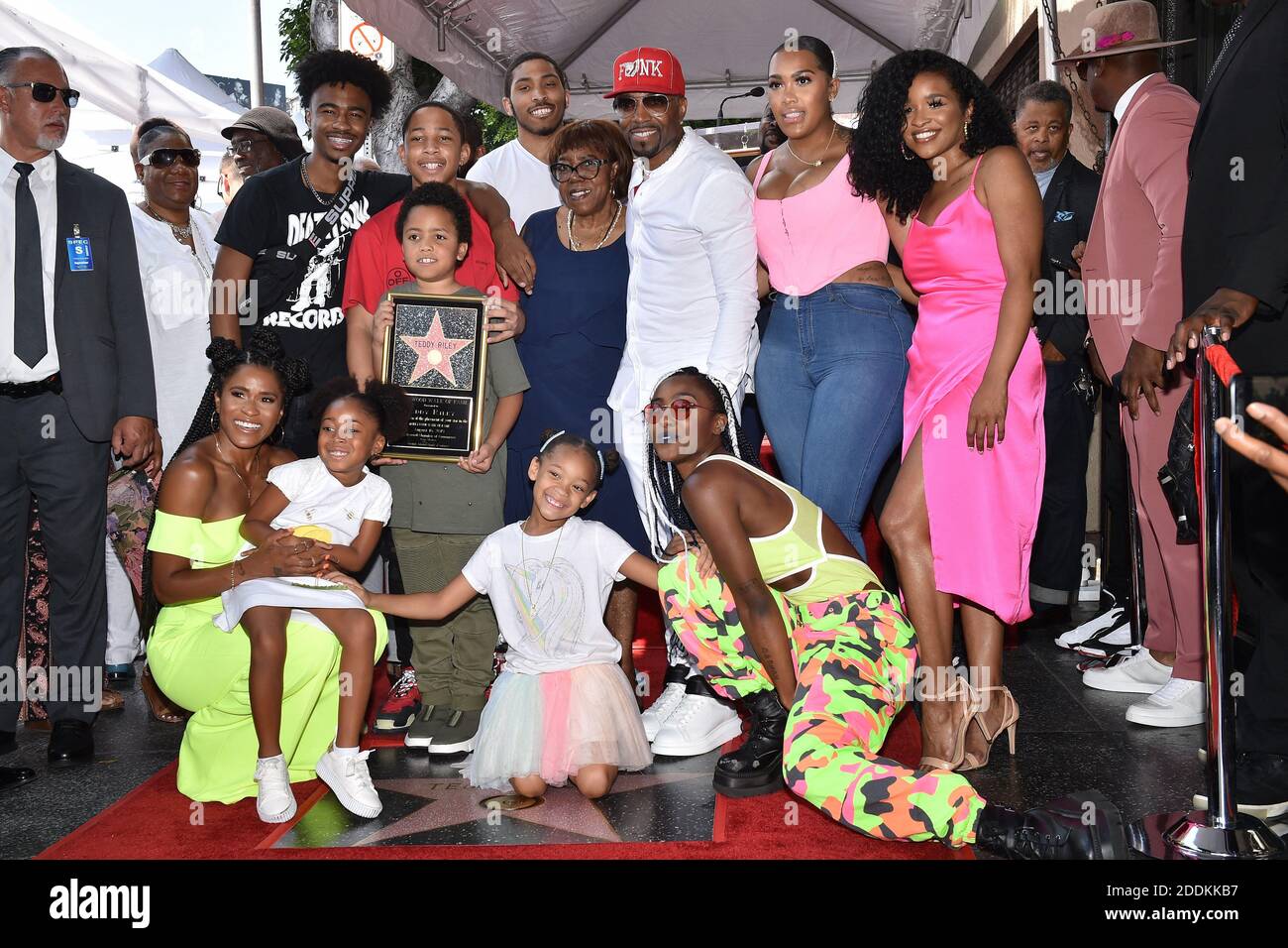 Teddy Riley's family and friends attend the ceremony honoring