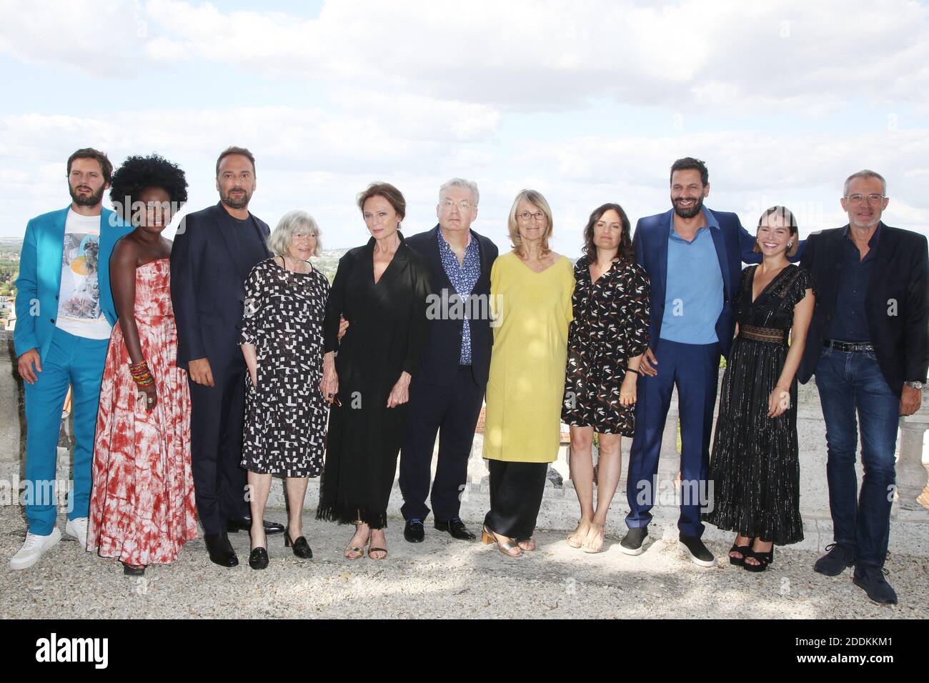 Hugo Becker, Roukiata Ouedraogo, Louis Julien Petit, Marie-France Briere, Jacqueline Bisset, Dominique Besnehard, Francoise Nyssen, Bettina Oberli, Mehdi Nebbou, Maripier Morin and Laurent Weil pose for the Jury photocall as part of the 12th Angouleme Film Festival in Angouleme, France on August 20, 2019. Photo by Jerome Domine/ABACAPRESS.COM Stock Photo