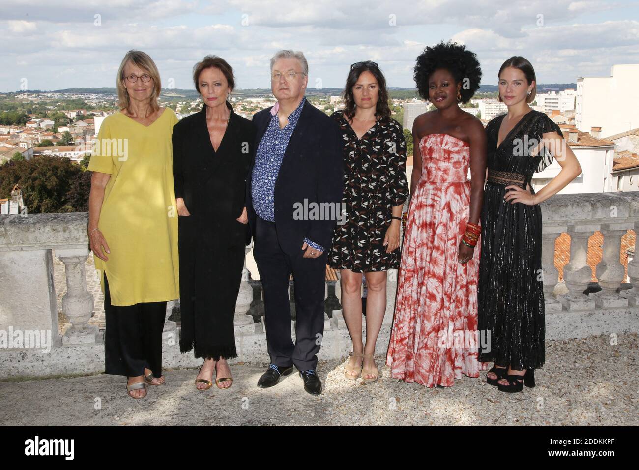 Francoise Nyssen, Jacqueline Bisset, Dominique Besnehard, Bettina Oberli, Roukiata Ouedraogo and Maripier Morin pose for the Jury photocall as part of the 12th Angouleme Film Festival in Angouleme, France on August 20, 2019. Photo by Jerome Domine/ABACAPRESS.COM Stock Photo