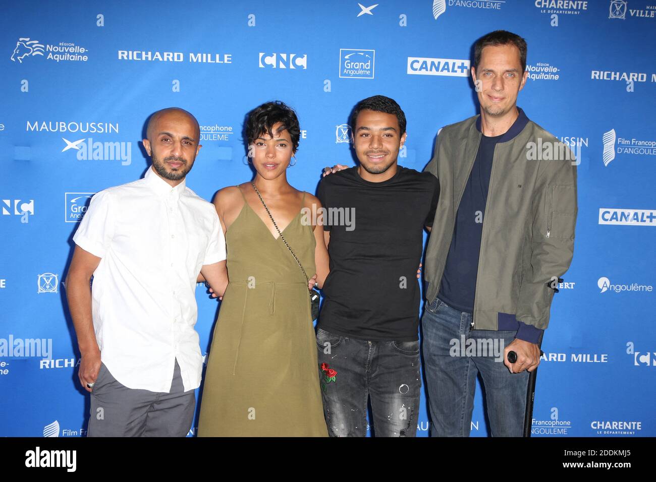 Mehdi Idir Zita Hanrot Grand Corps Malade Liam Pierron Pose At The La Vie Scolaire Photocall As Part Of The 12th Angouleme Film Festival In Angouleme France On August 22 2019 Photo