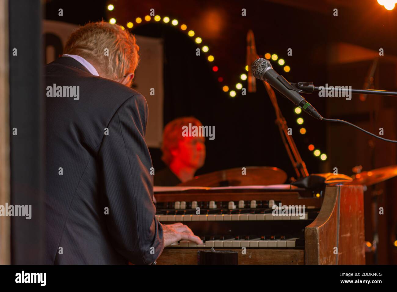 Man playing piano in a jazz week festival in Copenhague, Denmark, 2019 Stock Photo