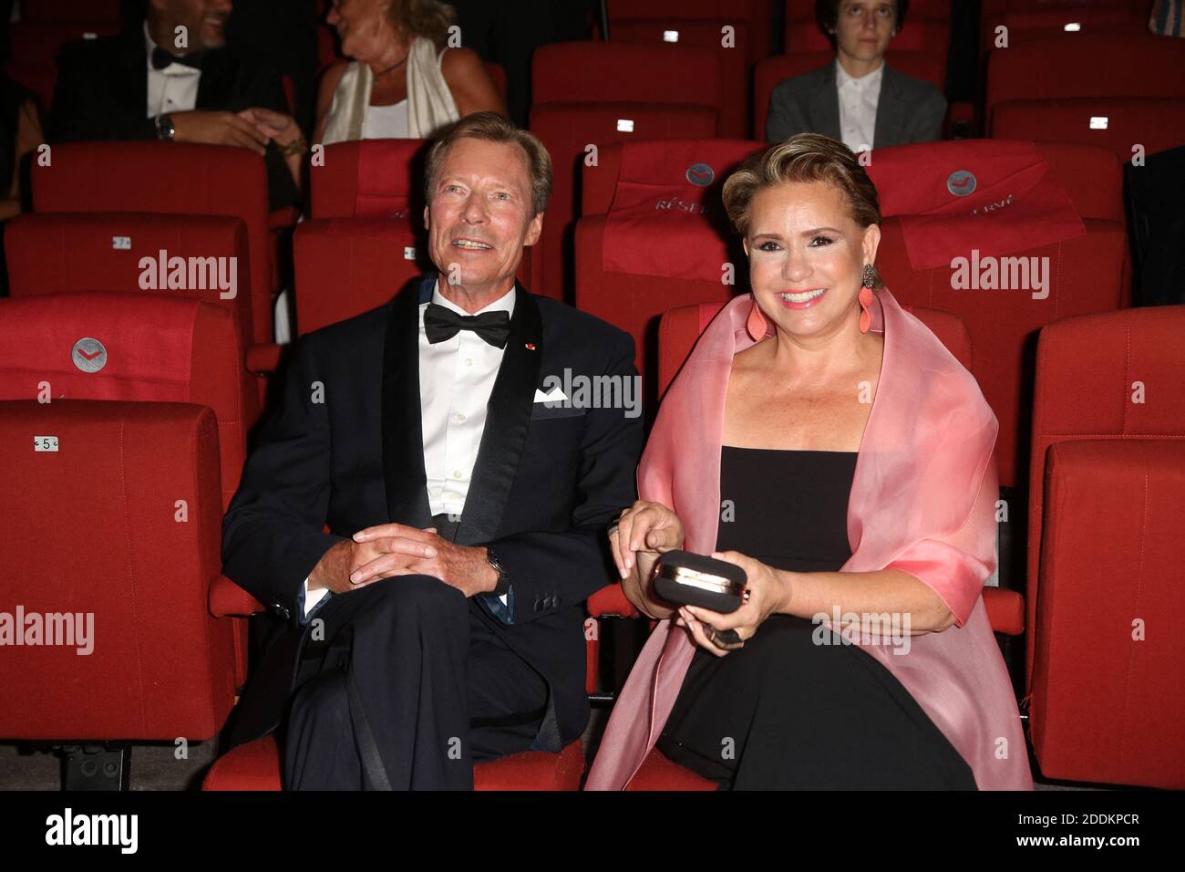 Grand Duke Henri of Luxembourg, Grand Duchess Maria Teresa of Luxembourg attending the closing ceremony of the 12th Angouleme Film Festival in Angouleme, France on August 25, 2019. Photo by Jerome Domine/ABACAPRESS.COM Stock Photo