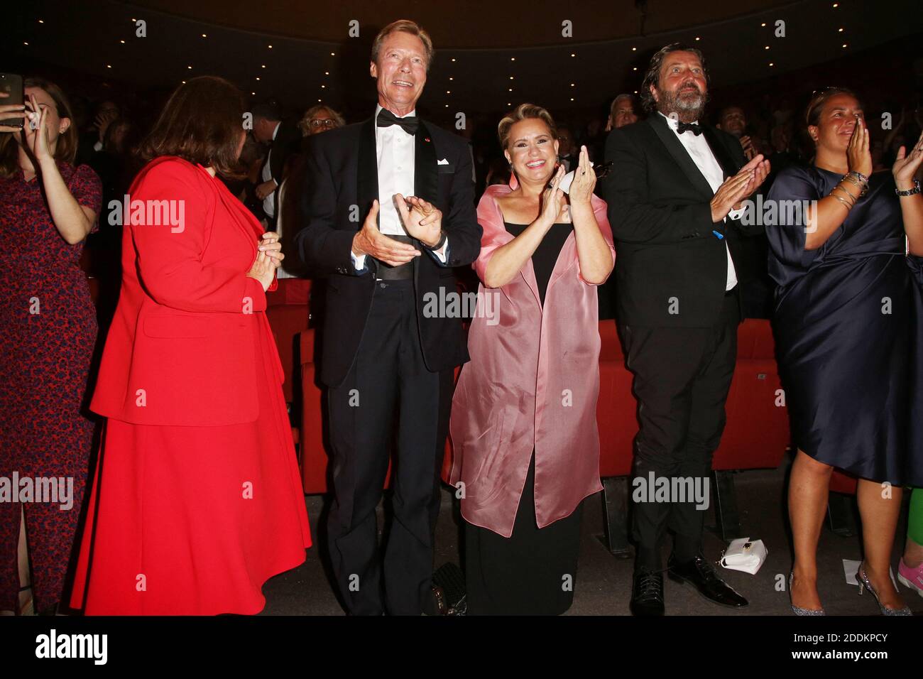 Grand Duke Henri of Luxembourg, Grand Duchess Maria Teresa of Luxembourg attending the closing ceremony of the 12th Angouleme Film Festival in Angouleme, France on August 25, 2019. Photo by Jerome Domine/ABACAPRESS.COM Stock Photo