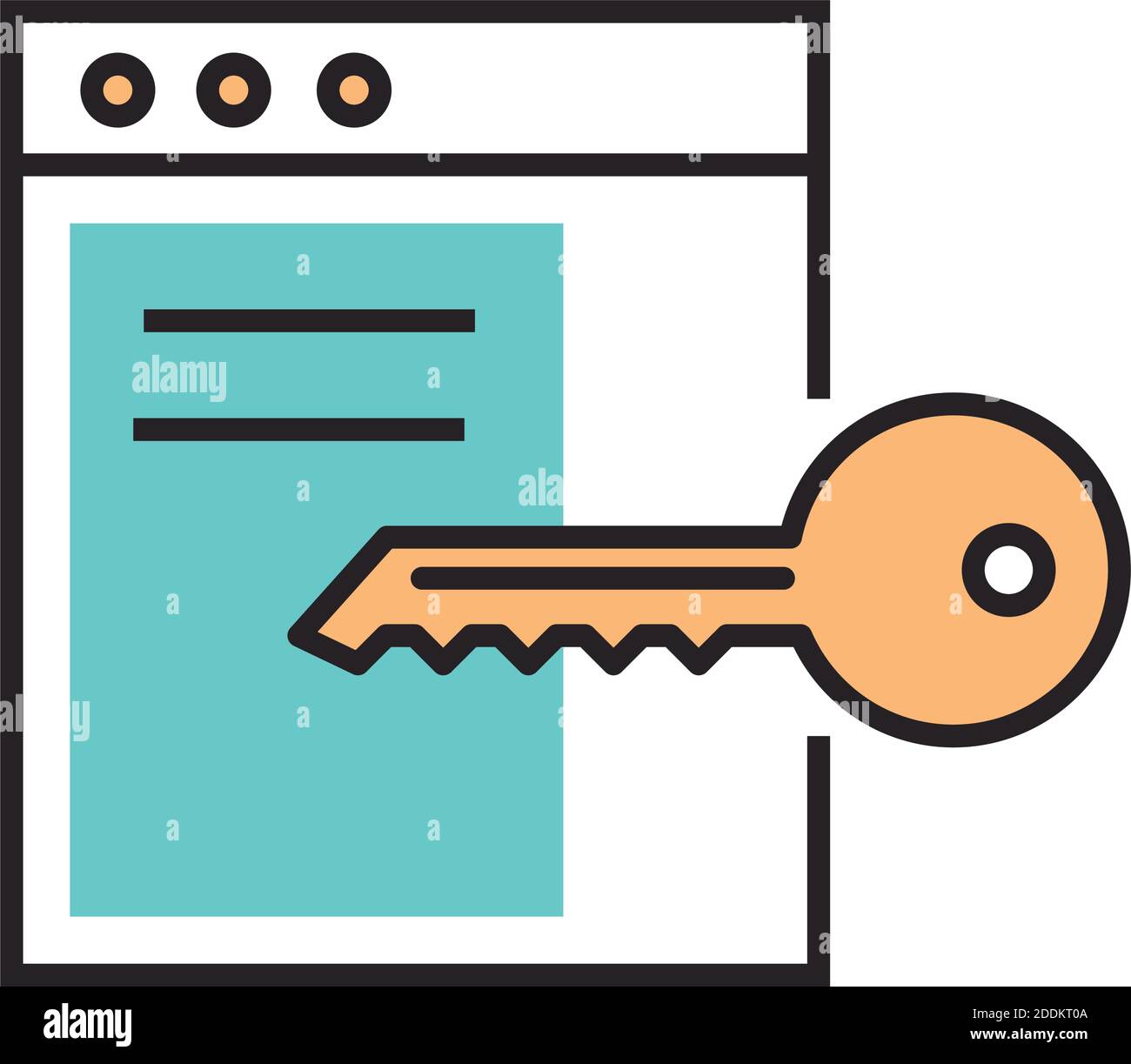 digital marketing website password network vector illustration line and ...