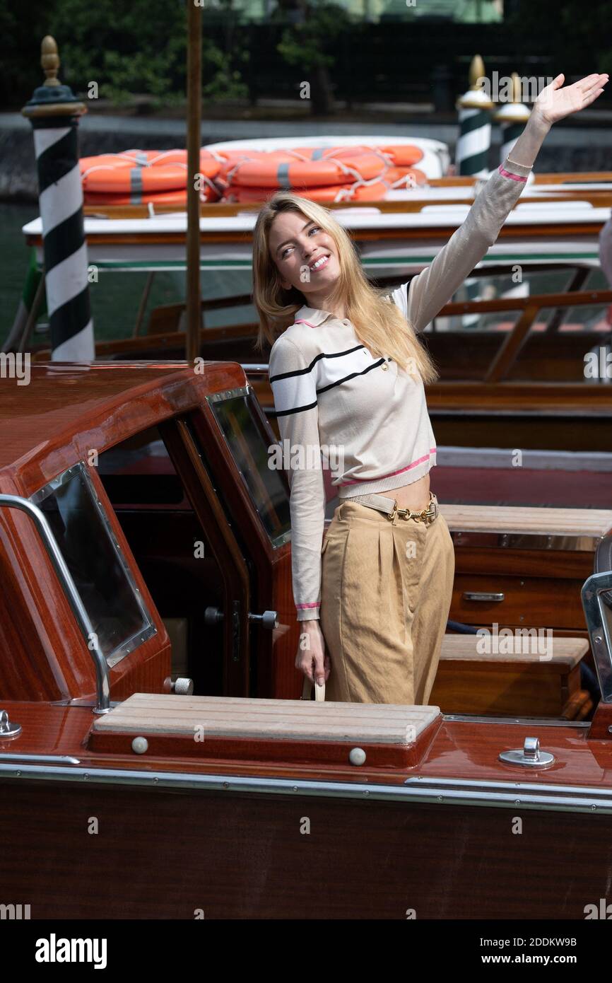 Martha Hunt arriving at the Excelsior as part of the 76th Venice