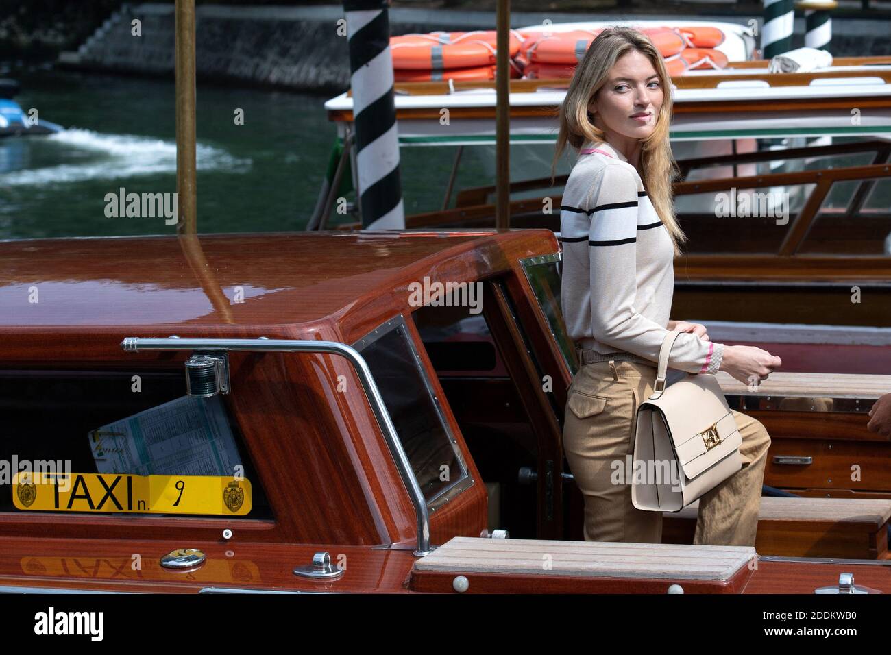 Martha Hunt arriving at the Excelsior as part of the 76th Venice