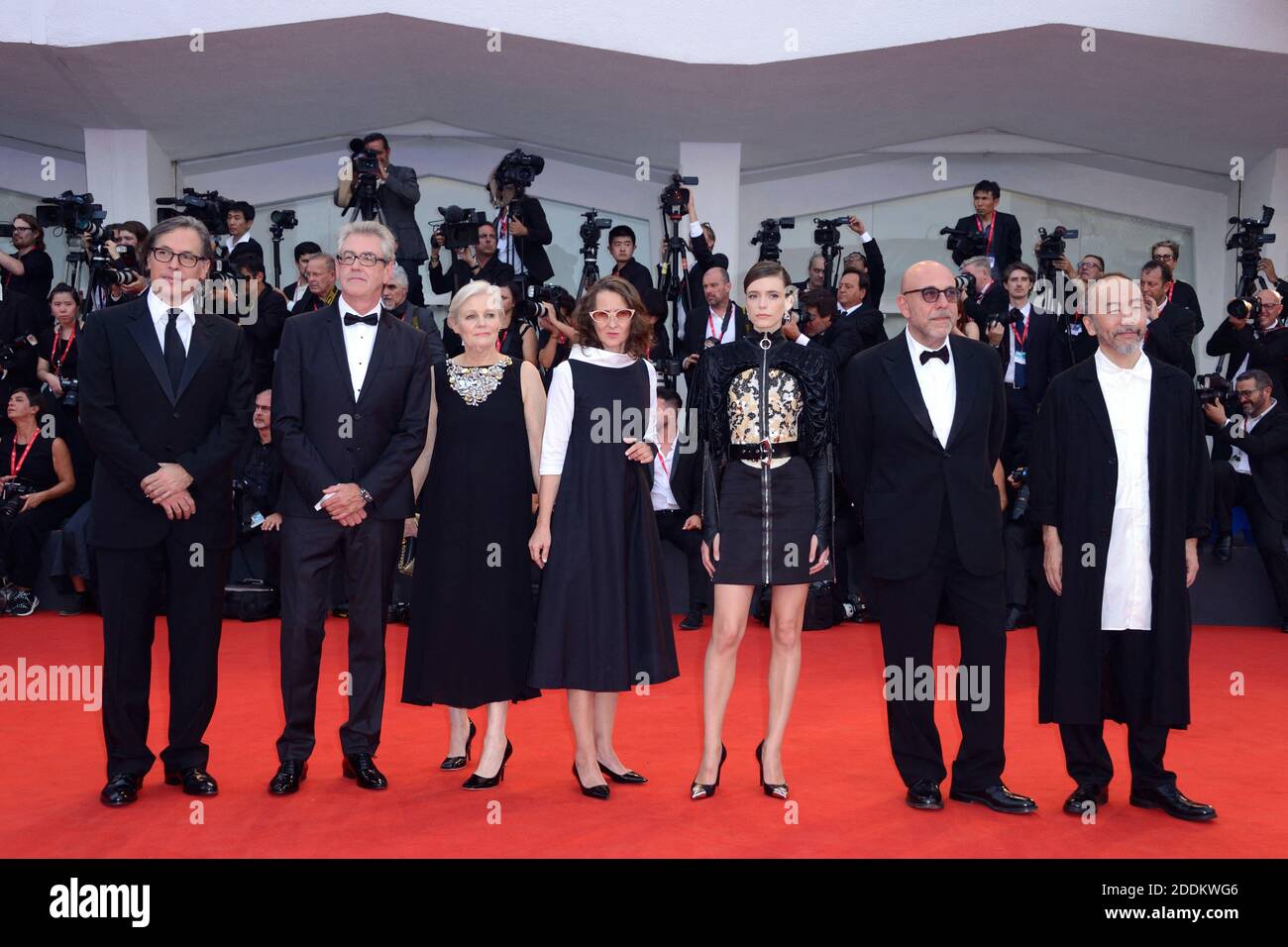 Jury members Piers Handling, Rodrigo Prieto, Mary Harron, Jury President Lucrecia Martel, Stacy Martin, Paolo Virzì and Shinya Tsukamoto attending the Opening ceremony and The Truth (La Verite) Premiere as part of the 76th Venice Internatinal Film Festival (Mostra) on August 28, 2019. Photo by Aurore Marechal/ABACAPRESS.COM Stock Photo