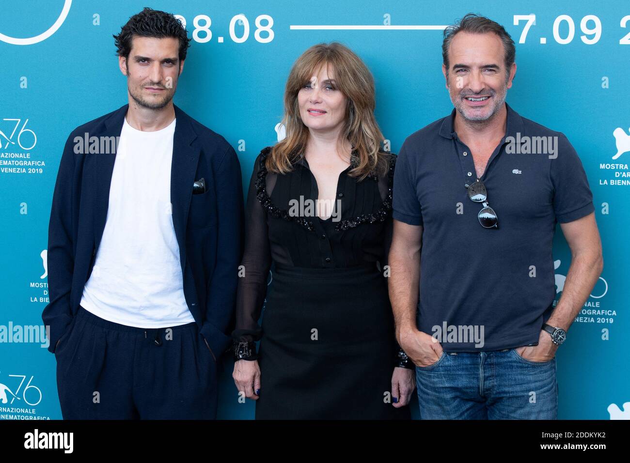 Louis Garrel, Emmanuelle Seigner and Jean Dujardin attending the J