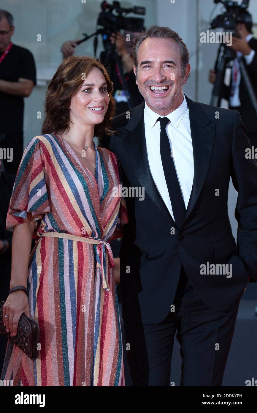 Jean Dujardin and Nathalie Pechalat attending the J'Accuse Premiere as part  of the 76th Venice Internatinal Film Festival (Mostra) on August 30, 2019.  Photo by Aurore Marechal/ABACAPRESS.COM Stock Photo - Alamy