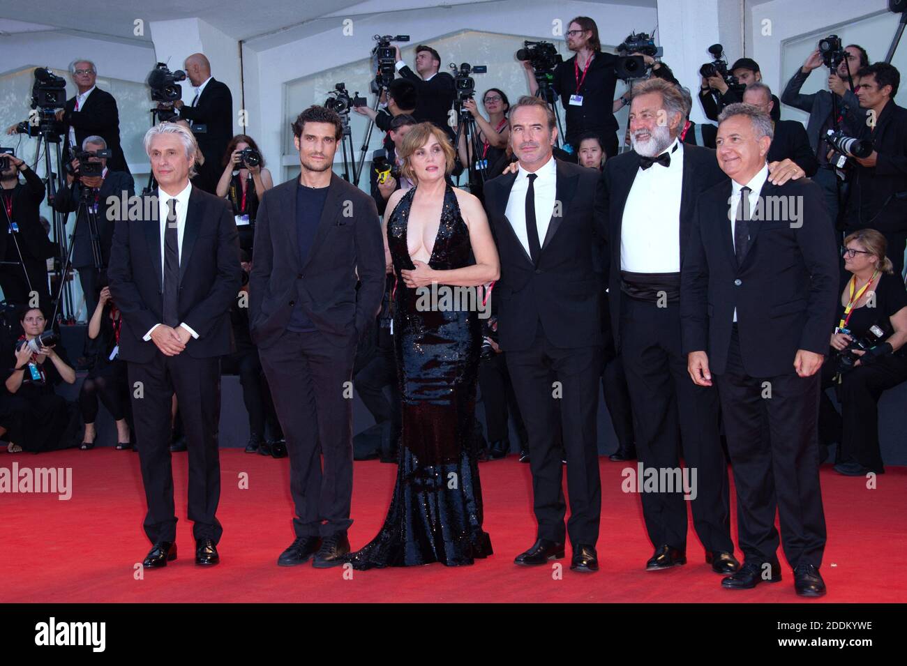 Louis Garrel, Emmanuelle Seignier, Jean Dujardin and Alexandre Desplat