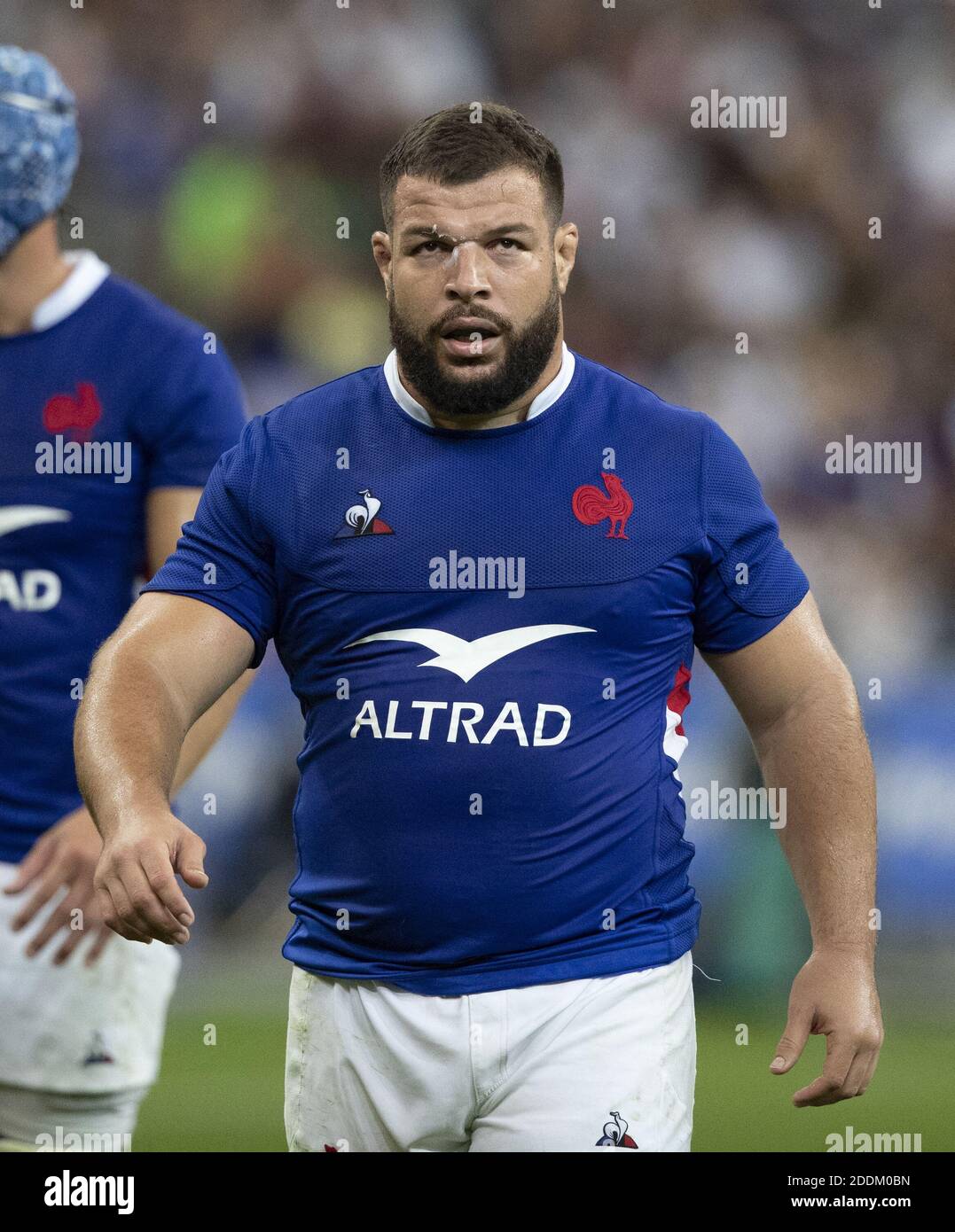 Rabah SLIMANI in action during 2019 Rugby World Cup warm-up match 