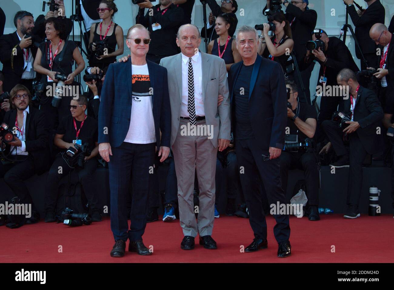 Tomas Arana, Ulrich Thomsen and Massimo Ghini attending The New Pope Premiere as part of the 76th Venice Internatinal Film Festival (Mostra) on September 01, 2019. Photo by Aurore Marechal/ABACAPRESS.COM Stock Photo