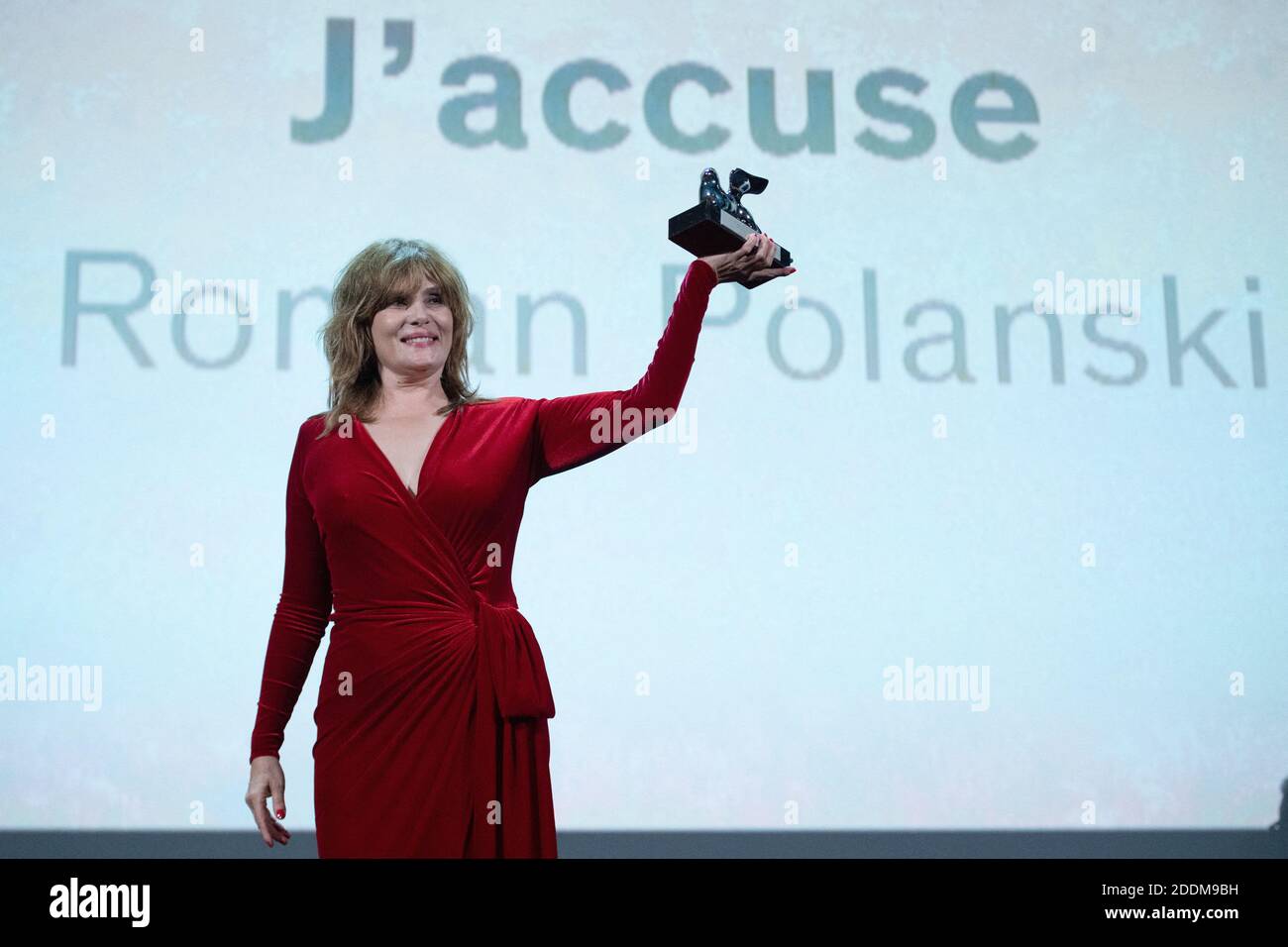 Emmanuelle Seigner receives the Silver Lion Award - Grand Jury Prize