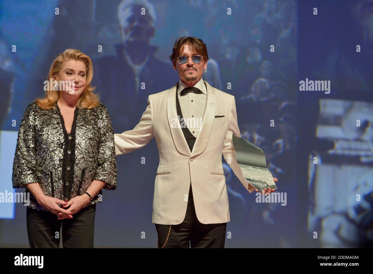Catherine Deneuve, Johnny Depp attending the premiere of the movie ...