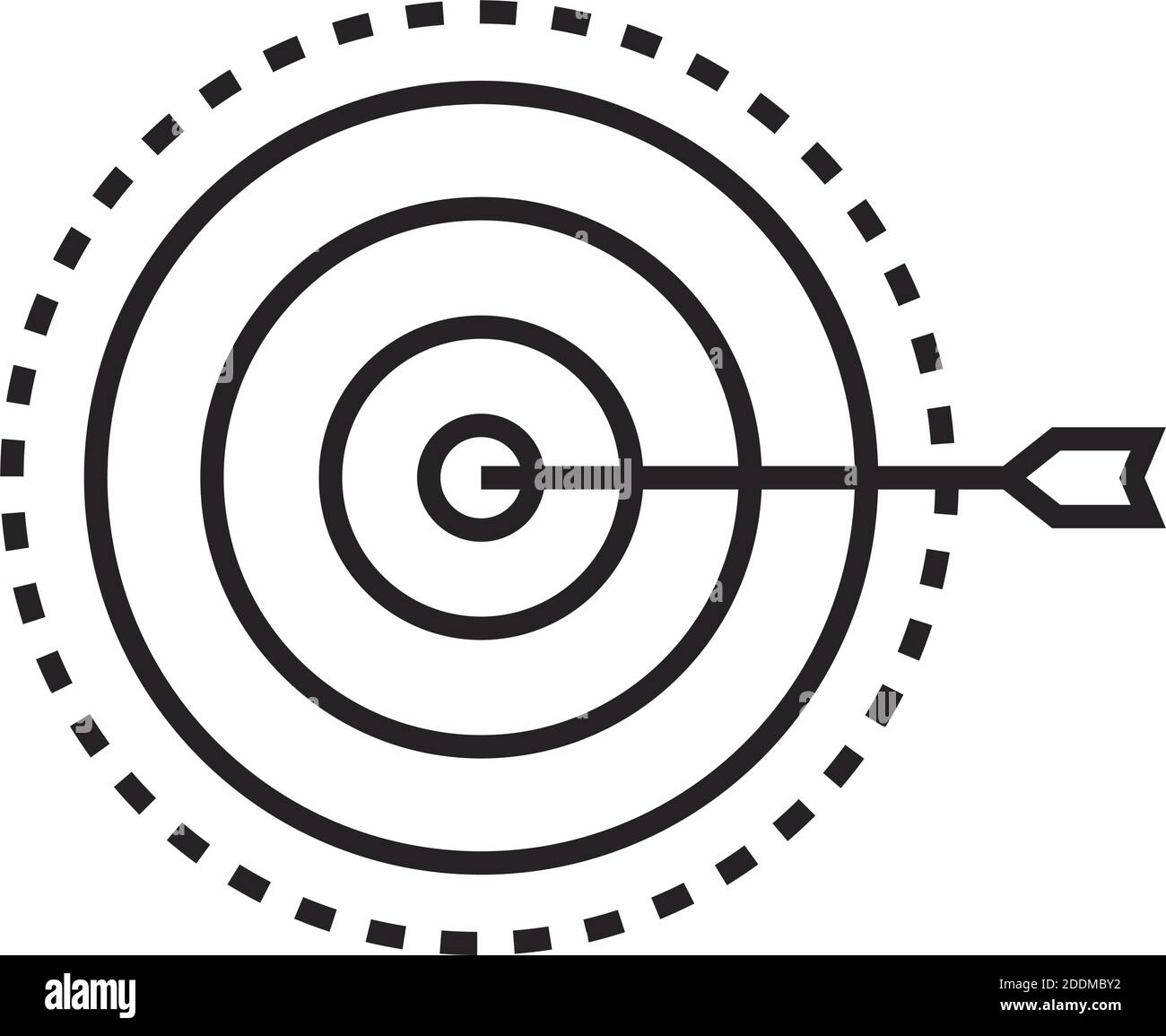 digital marketing target strategy vector illustration line icon Stock ...