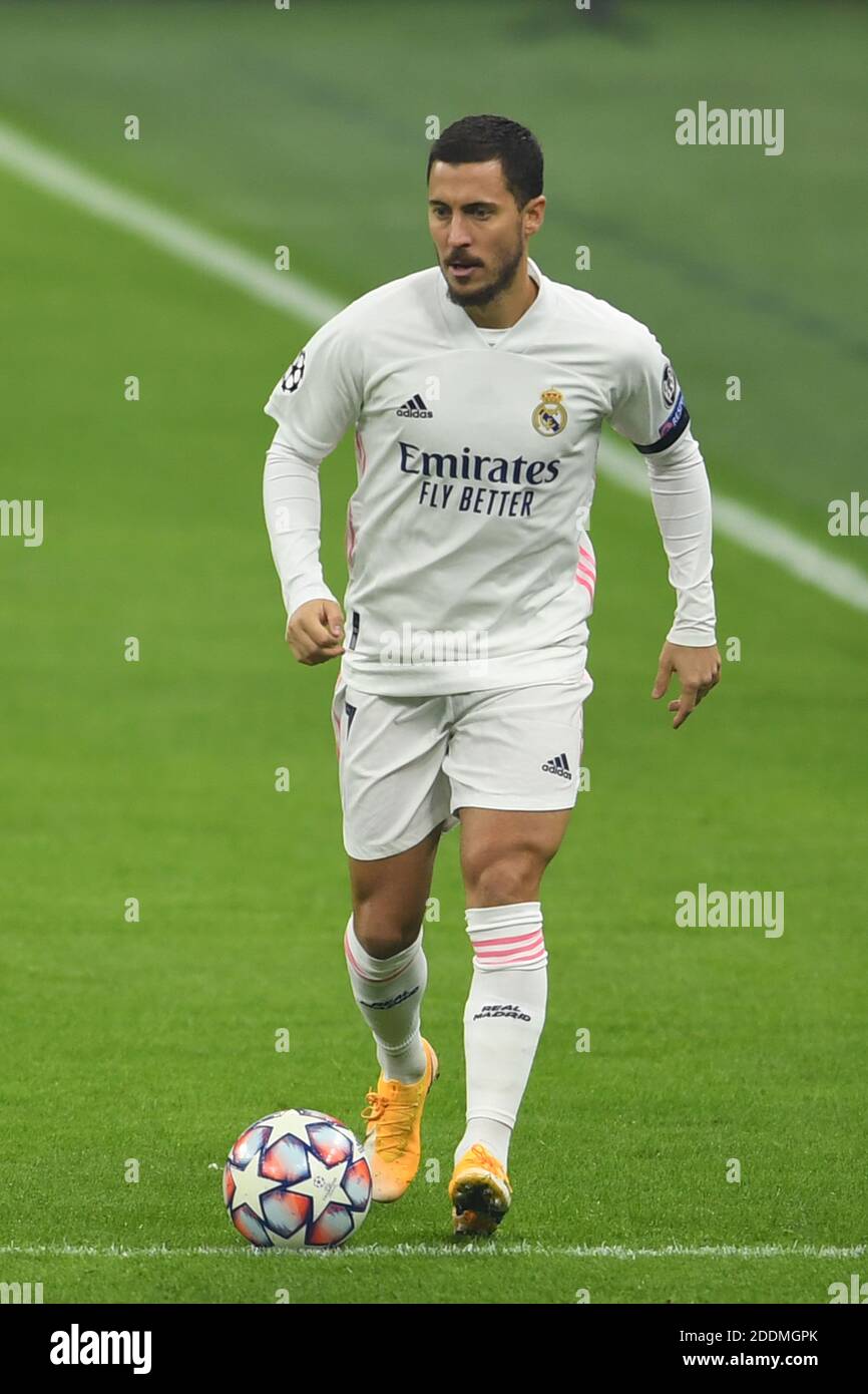 Milan, Italy. 25th Nov 2020. Eden Hazard (Real Madrid) during the Uefa Champions League match between Inter 0-2 Real Madrid at Giuseppe Meazza Stadium on November 25, 2020 in Milano, Italy. Credit: Maurizio Borsari/AFLO/Alamy Live News Stock Photo