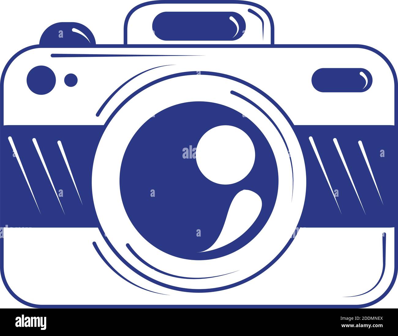 social media photo camera album blue line fill style vector ...