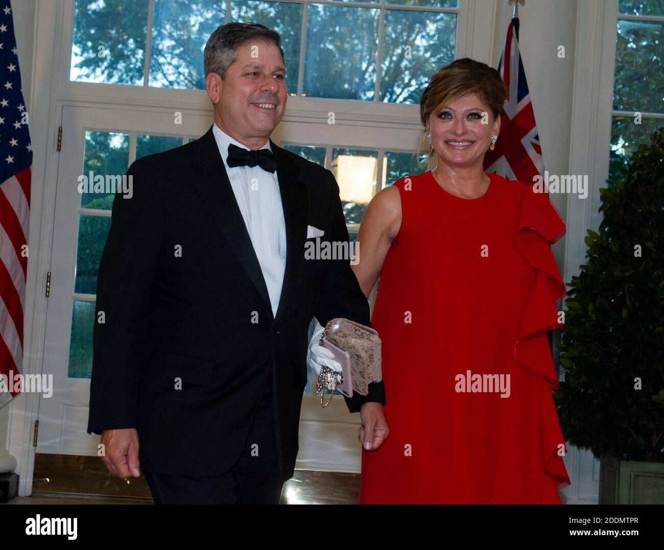 Maria Bartiromo and Jonathan Steinberg arrive for the State Dinner hosted by United States President Donald J. Trump and First lady Melania Trump in honor of Prime Minister Scott Morrison of Australia and his wife, Jenny Morrison, at the White House in Washington, DC on Friday, September 20, 2019.Photo by Ron Sachs / Pool via CNP/ABACAPRESS.COM Stock Photo
