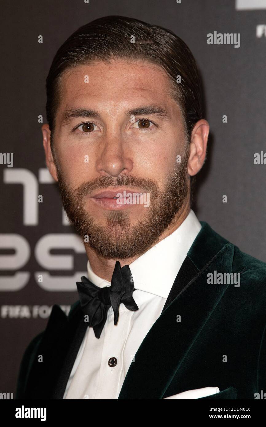 Sergio Ramos attends the green carpet prior to The Best FIFA Football Awards 2019 at the Teatro Alla Scala on September 23, 2019 in Milan, Italy. Photo by David Niviere/ABACAPRESS.COM Stock Photo