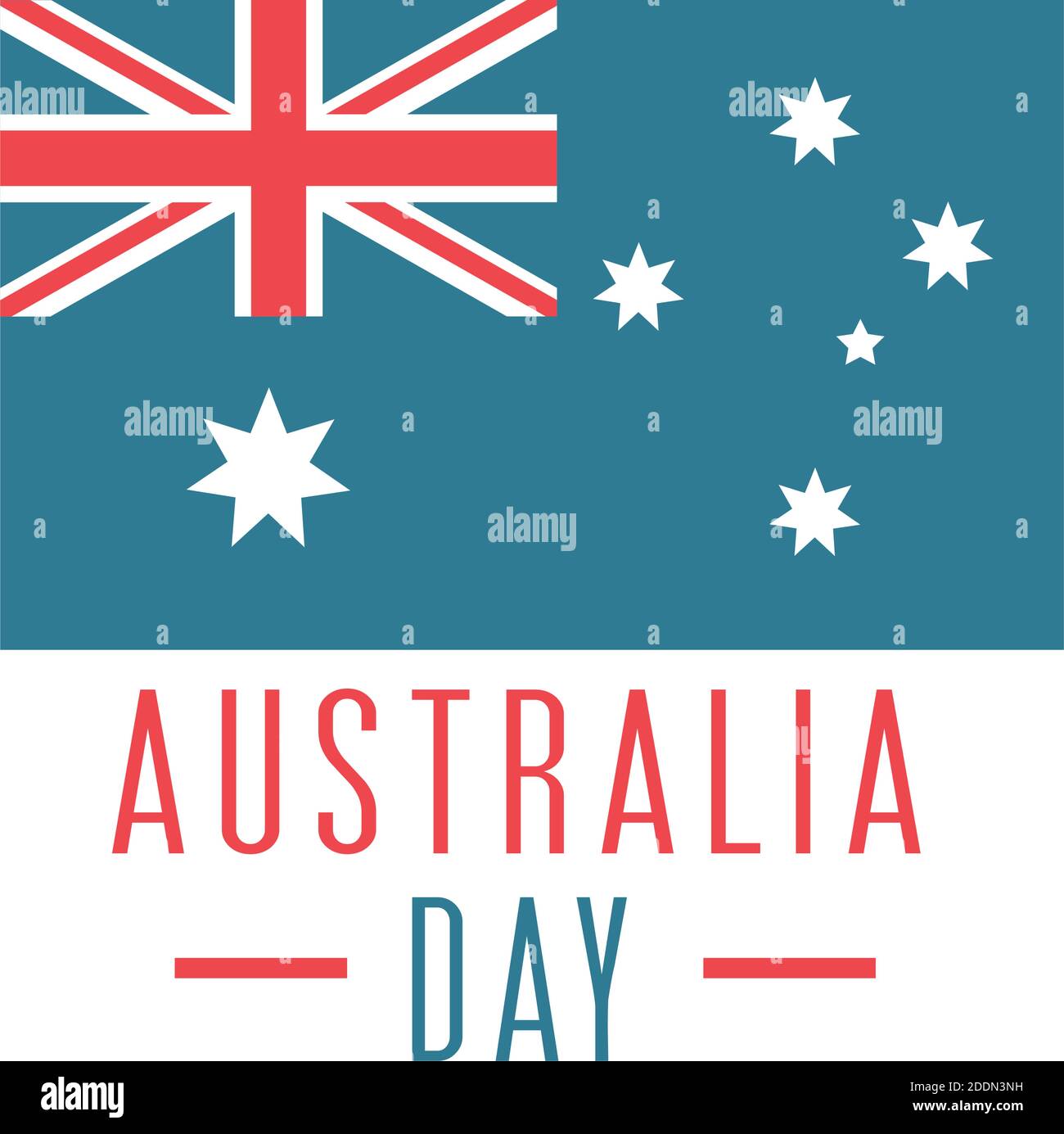australia day, national flag emblem over white background vector ...