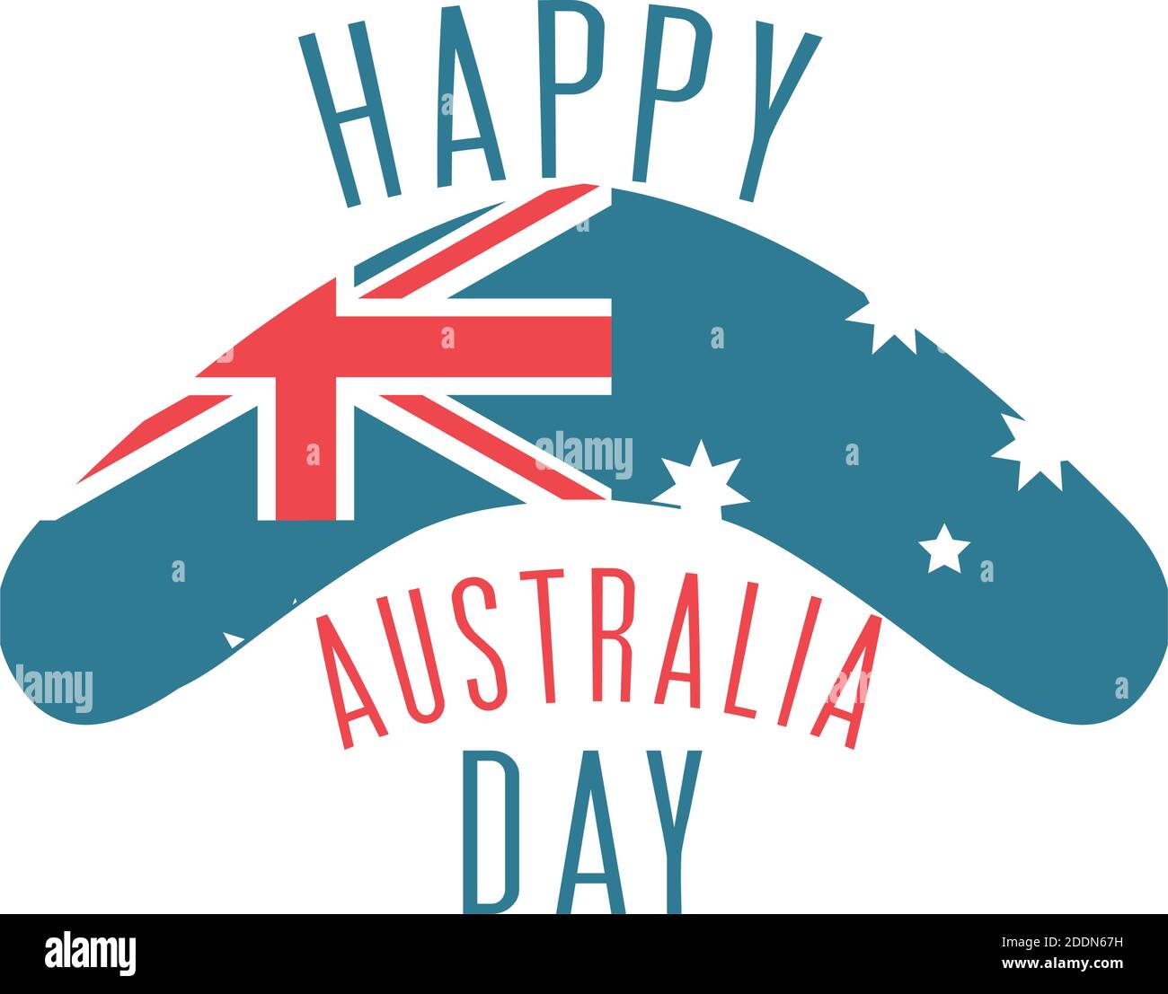 australia day, traditional boomerang with flag vector illustration Stock Vector Image & Art Alamy