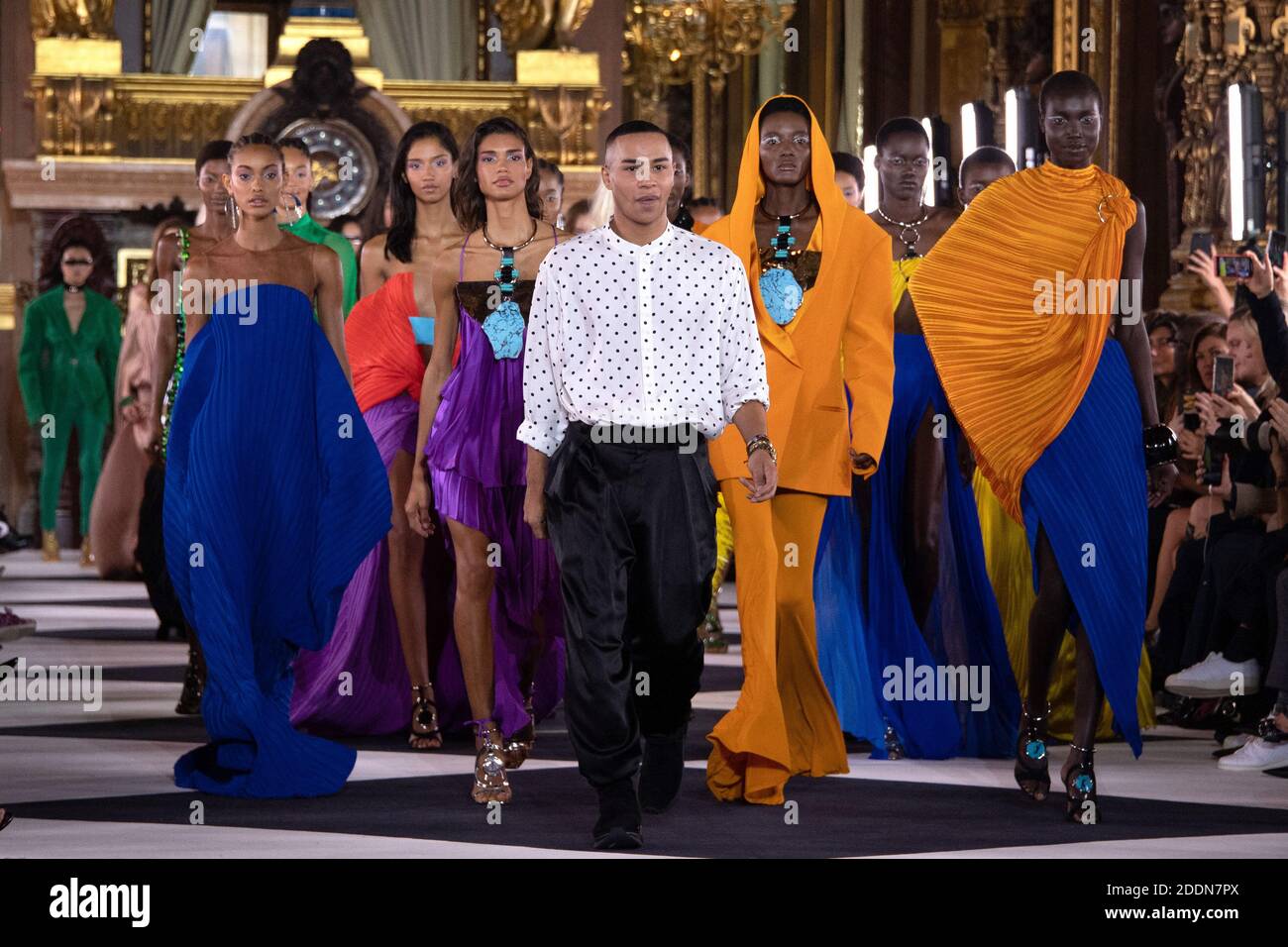 designer-olivier-rousteing-makes-an-appearance-on-the-runway-during-the
