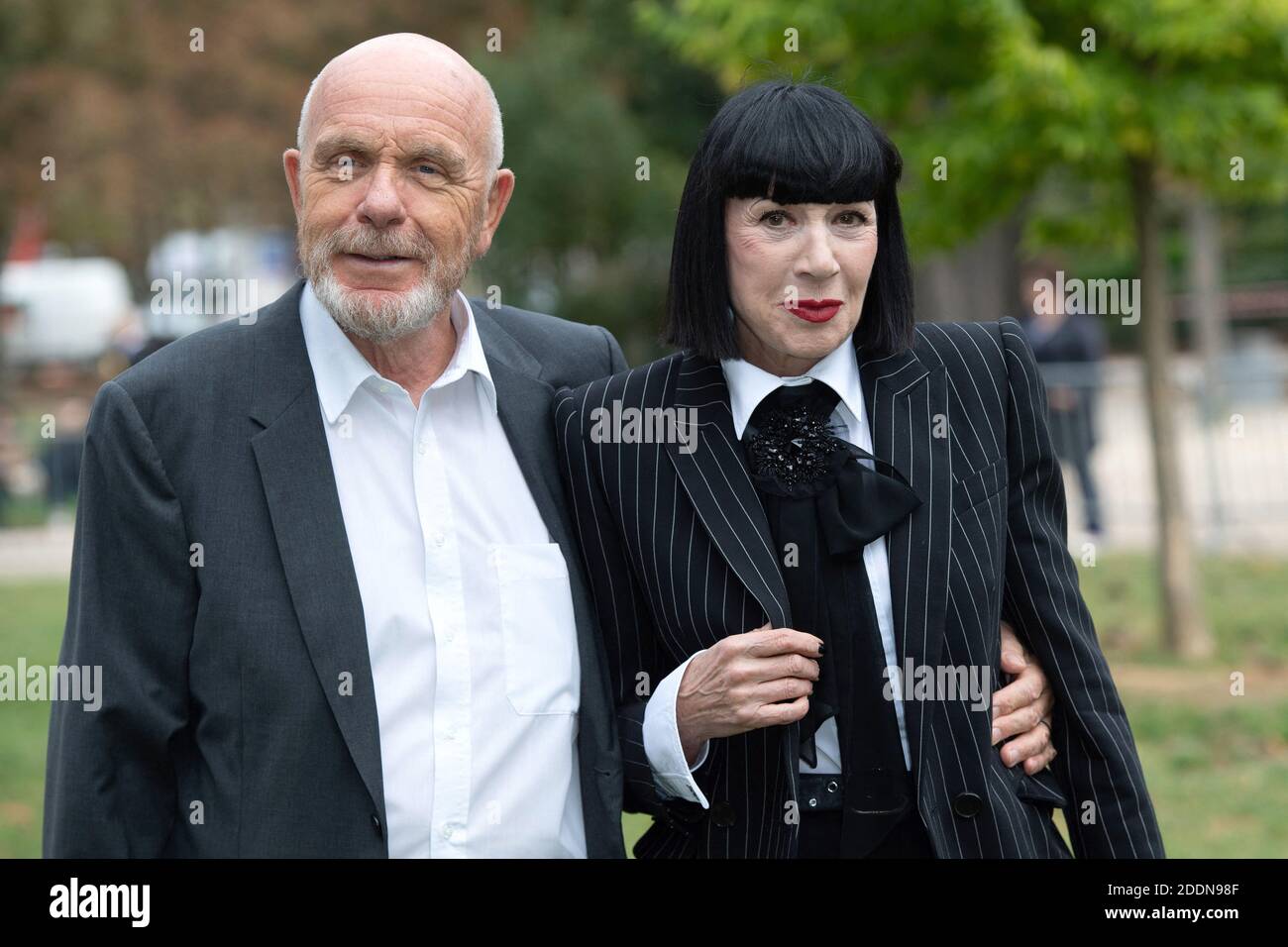 Chantal Thomass and her husband Michel Fabian attending the Elie Saab  Womenswear Spring/Summer 2020 show as part of Paris Fashion Week in Paris,  France on September 28, 2019. Photo by Aurore Marechal/ABACAPRESS.COM
