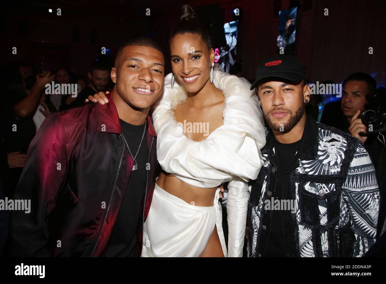 Kylian Mbappe, Cindy Bruna and Neymar attending party to celebrate