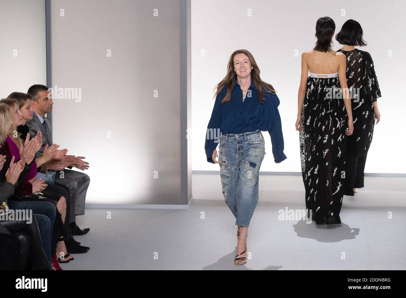 Designer Clare Waight Keller Makes An Appearance On The Runway During The Givenchy Womenswear Spring Summer Show As Part Of Paris Fashion Week In Paris France On September 29 19 Photo By