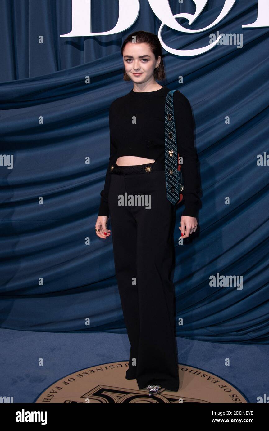 Maisie Williams attending the BoF500 Gala as part of Paris Fashion Week Spring/Summer 2020 in Paris, France on September 30, 2019. Photo by Aurore Marechal/ABACAPRESS.COM Stock Photo