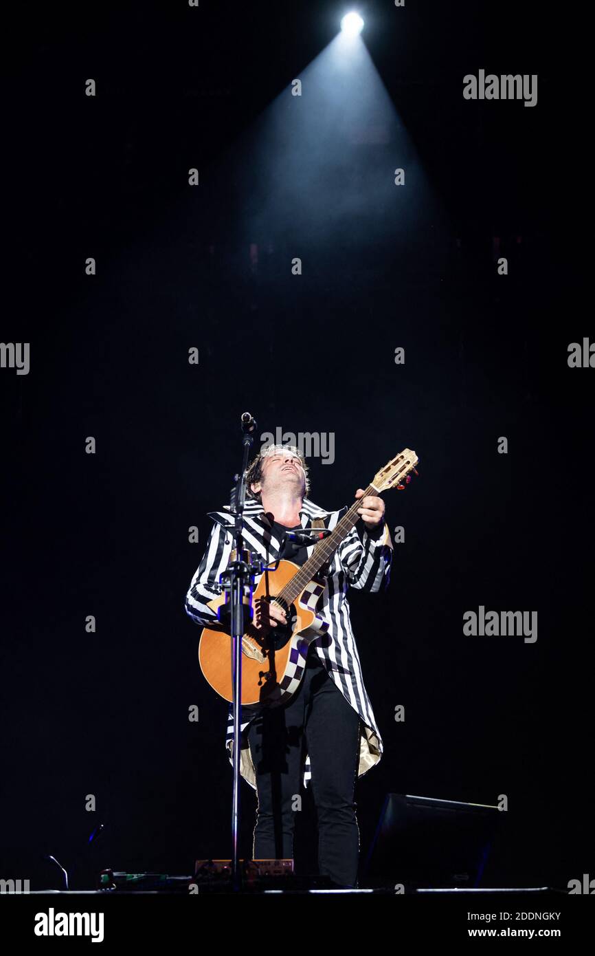 'M' aka Mathieu Chedid on stage during the Paleo Festival in Nyon ...