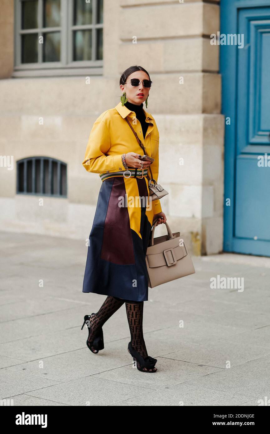 Street style, Gabriella Berdugo arriving at Guy Laroche Spring-Summer 2020  ready-to-wear show, held at Pavillon Vendome, Paris, France, on September  25, 2019. Photo by Marie-Paola Bertrand-Hillion/ABACAPRESS.COM Stock Photo  - Alamy