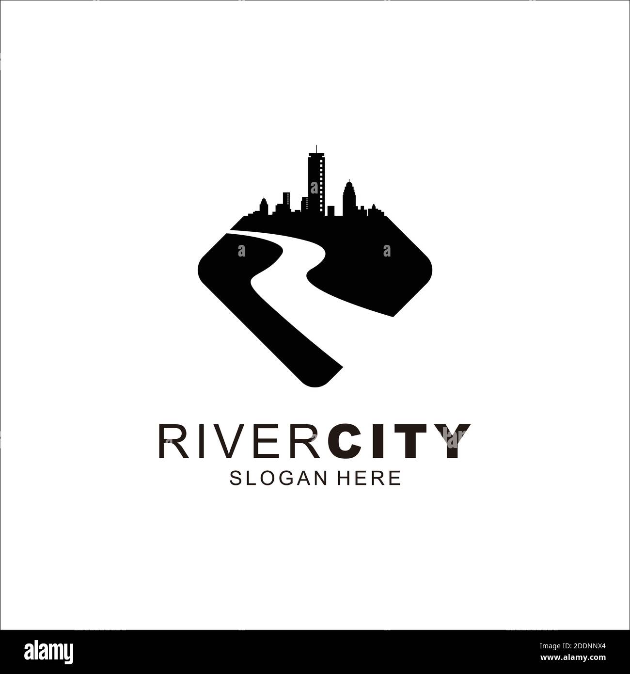 River City Logo Template Stock Vector