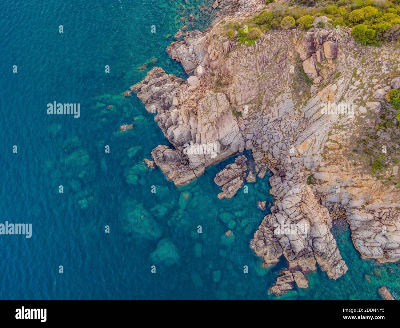 Aerial view of ocean waves and fantastic Rocky coast Stock Photo - Alamy