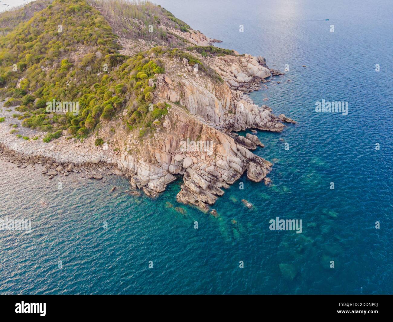Aerial view of ocean waves and fantastic Rocky coast Stock Photo - Alamy