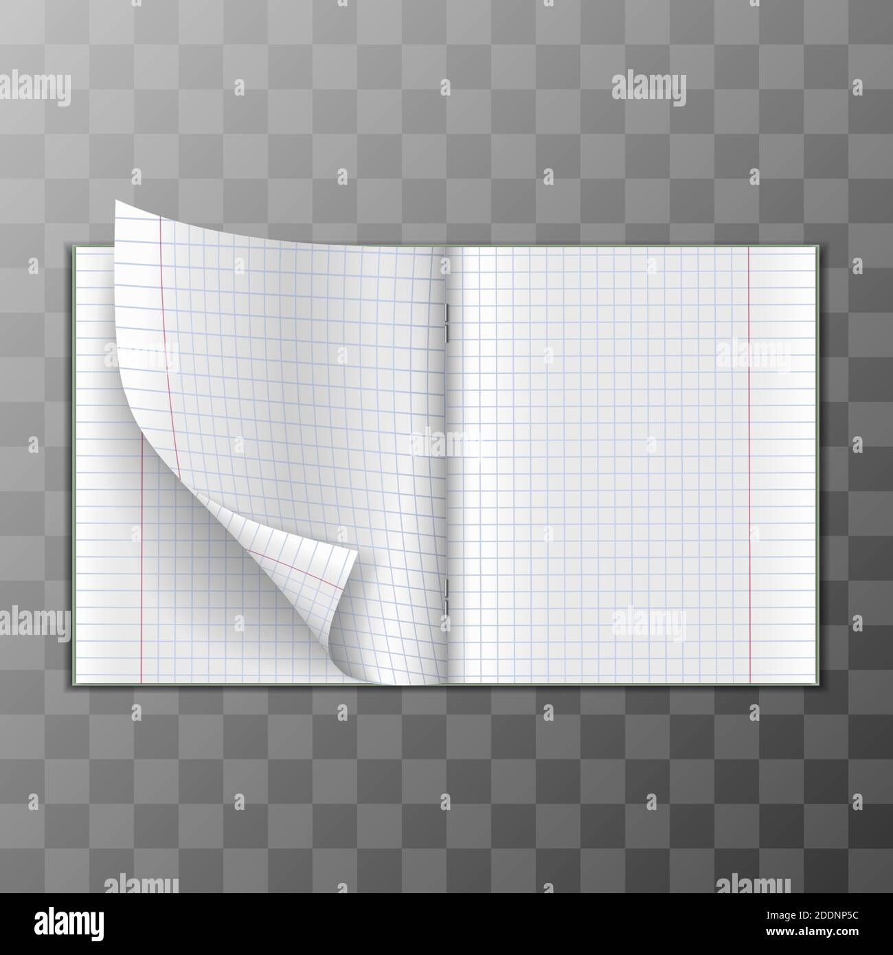 3d realistic vector paper notebook for mathematics for notes ...