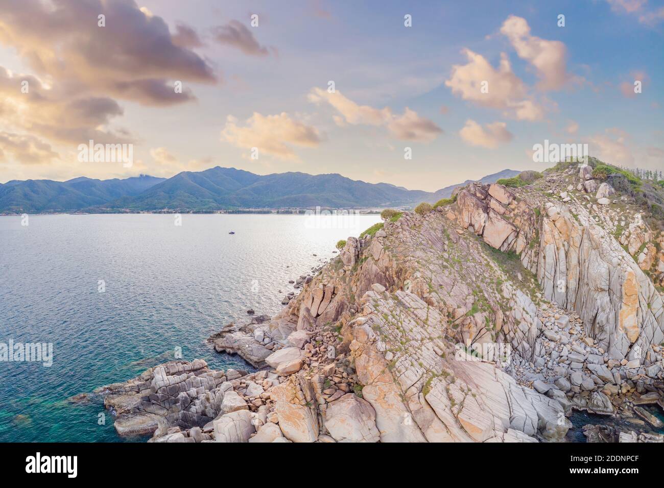 Aerial view of ocean waves and fantastic Rocky coast Stock Photo - Alamy