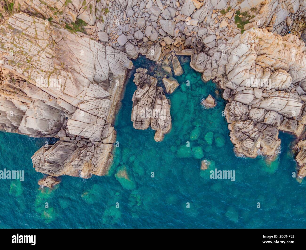 Aerial view of ocean waves and fantastic Rocky coast Stock Photo - Alamy