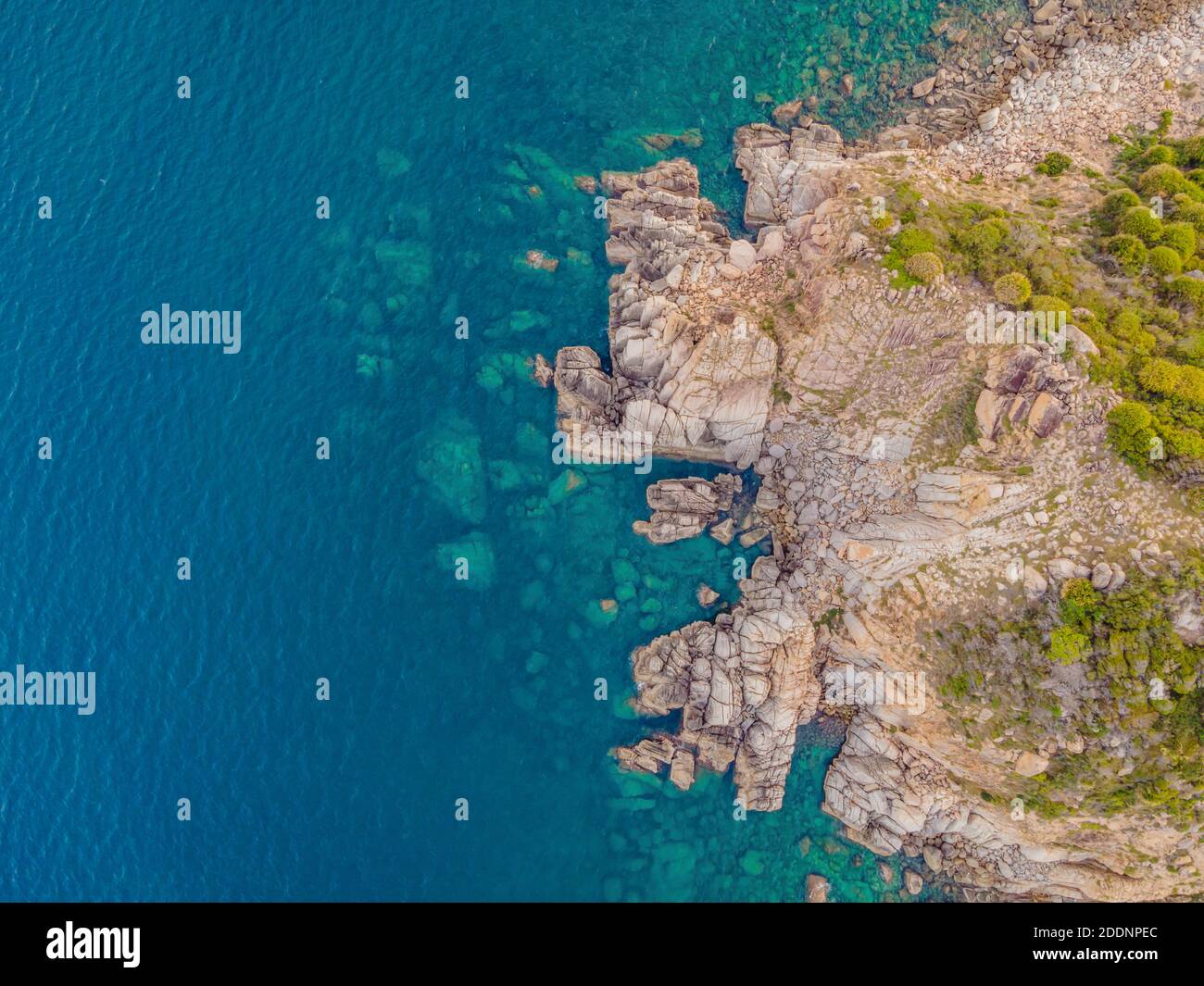 Aerial view of ocean waves and fantastic Rocky coast Stock Photo - Alamy