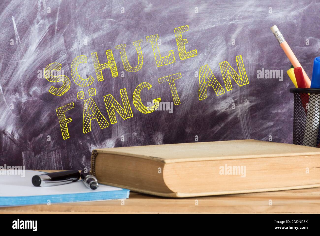 Chalk board in the classroom and back to school Stock Photo Alamy