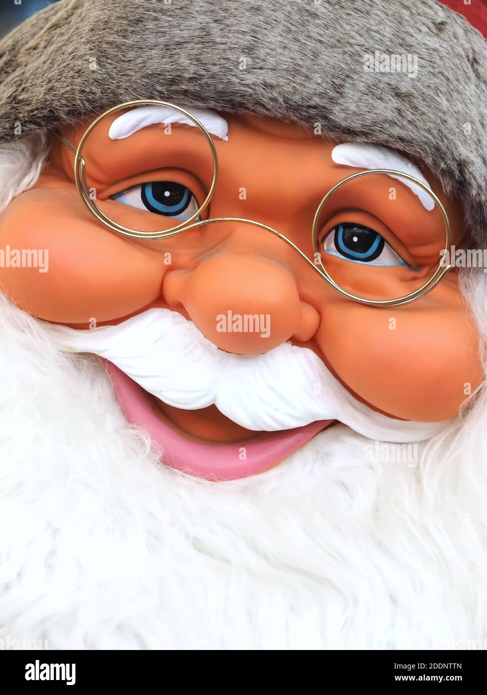 Face of Santa Claus with a white beard Stock Photo - Alamy