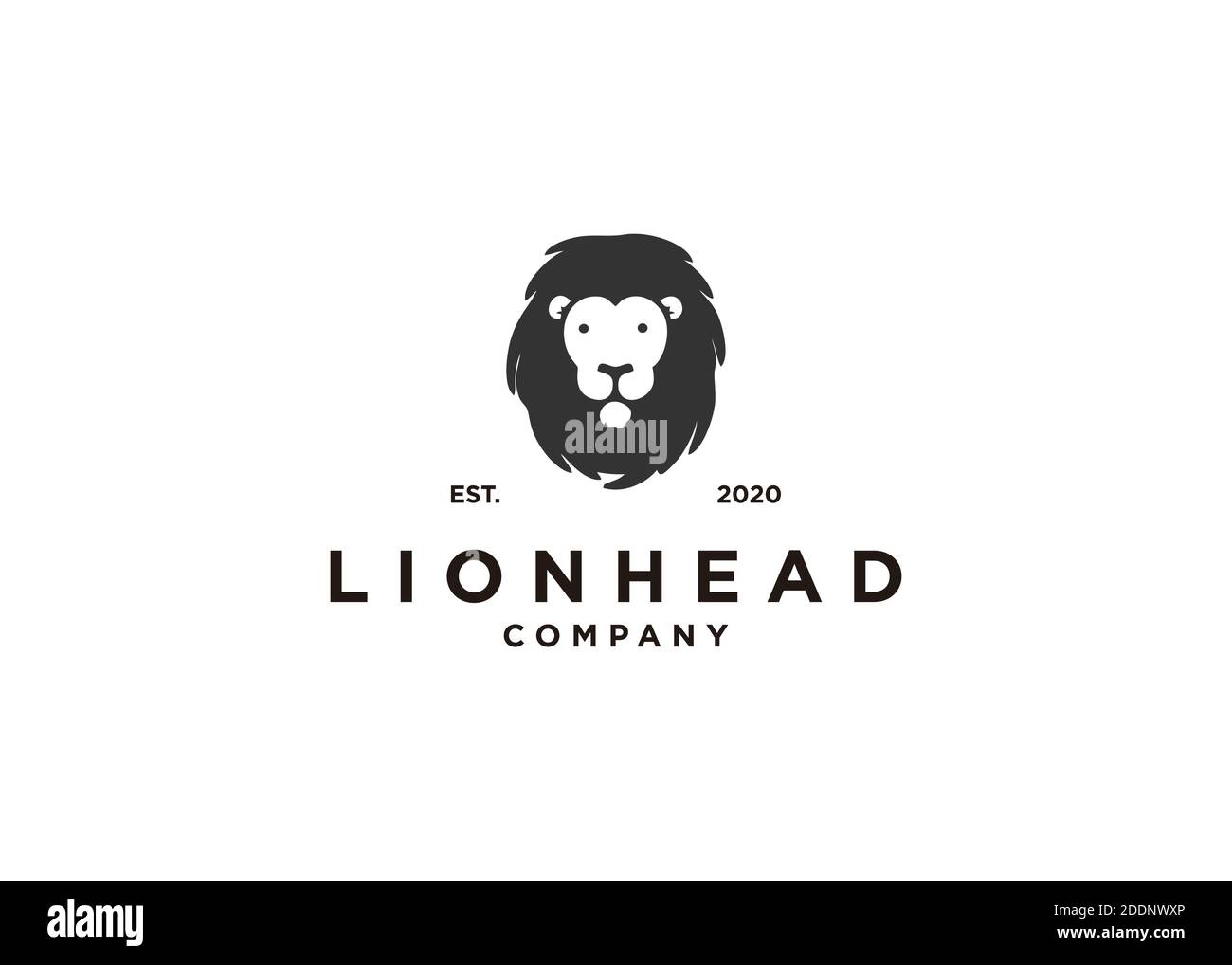 lion logo illustration design Stock Vector