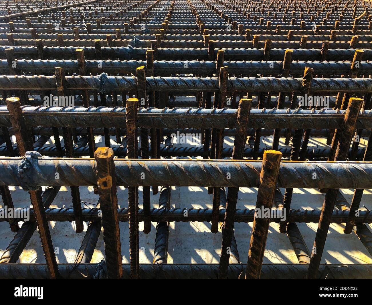 Rebars for reinforcement concrete.Metal framework for cast in site