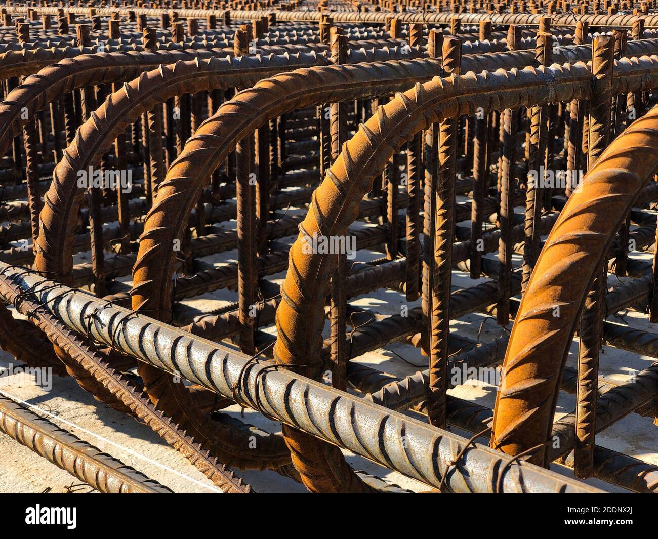 Rebars for reinforcement concrete.Metal framework for cast in site