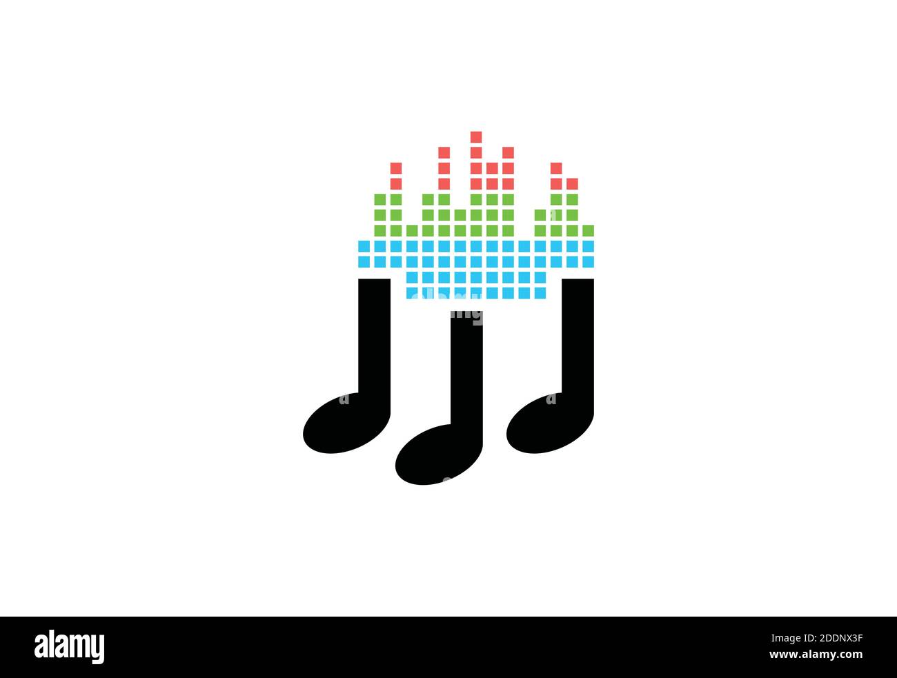 equalizer music sound wave circle symbol icon design Stock Vector