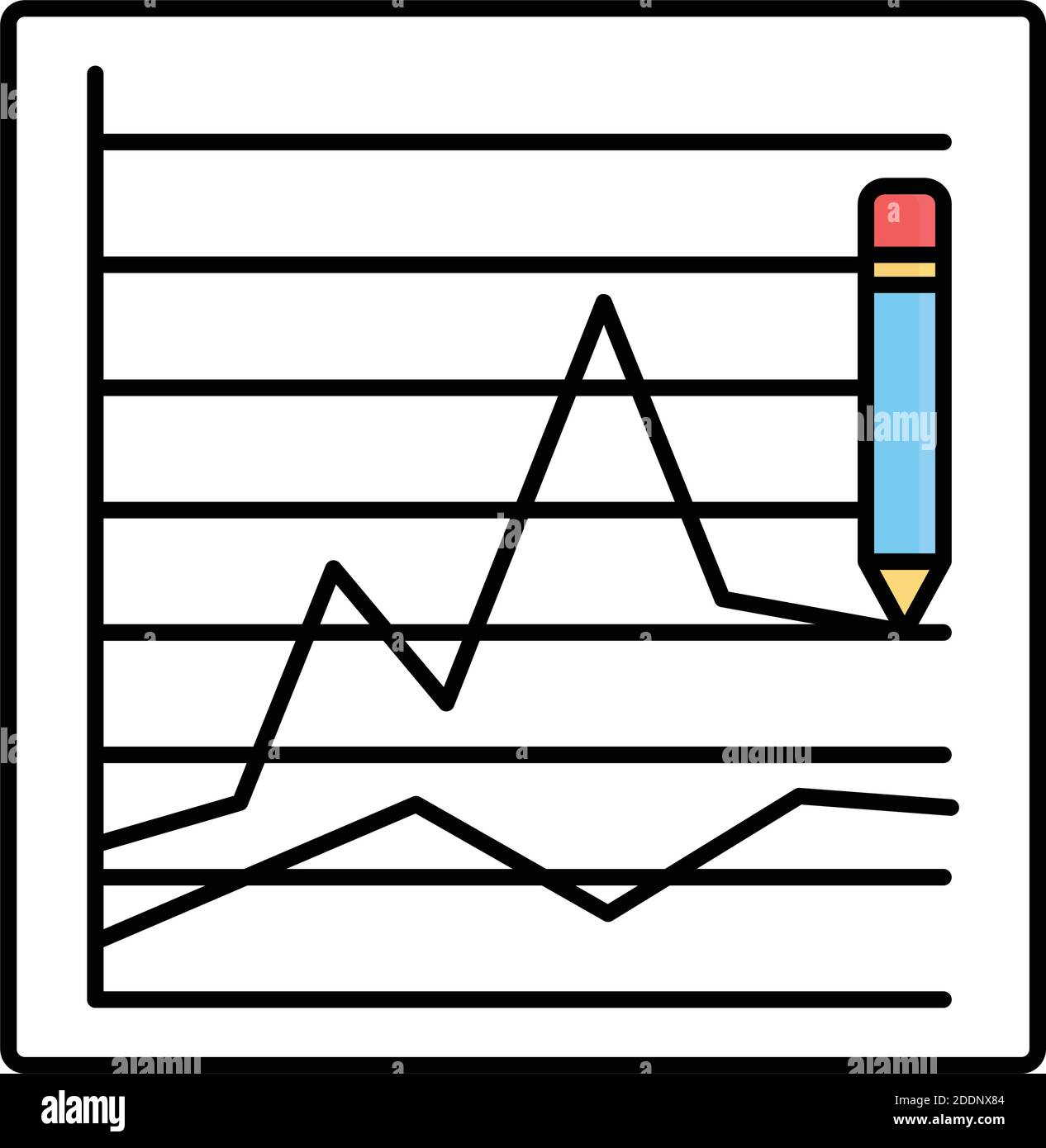 Graphing Fill vector icon that can be easily modify or edit Stock ...