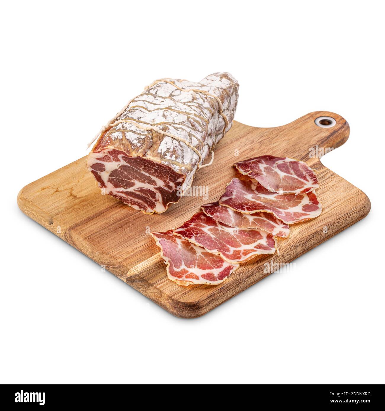 Coppa, Capocollo, Capicollo meat popular italian antipasto food on a